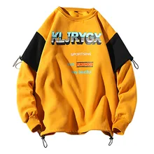 С капюшоном мужской s свитер сшивание спортивный стильный спортивный костюм пуловеры повседневные мужские свитера Спортивная тренд открытый Homme