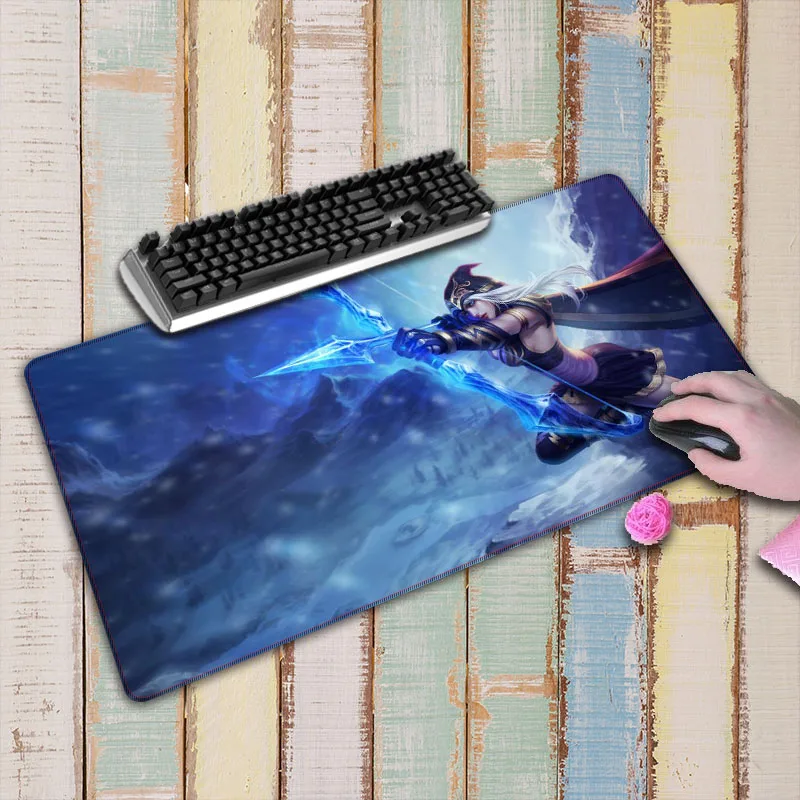 900x400x3mm Large Gaming Mouse Pad League of Legends Edge Lock Laptop Mousepad Mats for Computer Pl
