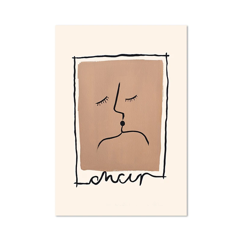 thumbnail image 1 of Pinky Swear One Line Drawing Art Print Minimalist Couple Love Decor Modern Wall Art Canvas Painting Poster Dormitorio Decoración del hogar, 1 of 5