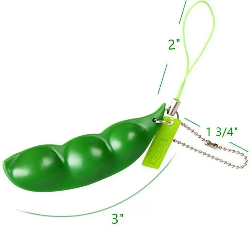 Adult Toy Fidget-Toys Peas-Beans Rubber Decompression Stress Keychain Cute Pop-It Squeeze img5