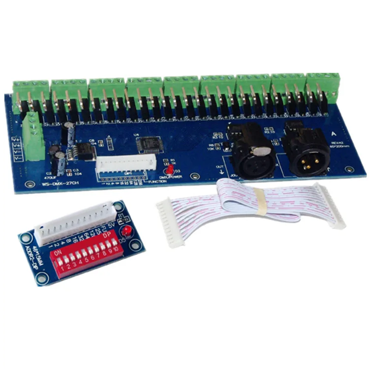 DC12V-24V DMX светодиодный диммер RGB контроллер DMX декодер 1A* 27CH светодиодный декодер светодиодный контроллер для освещения
