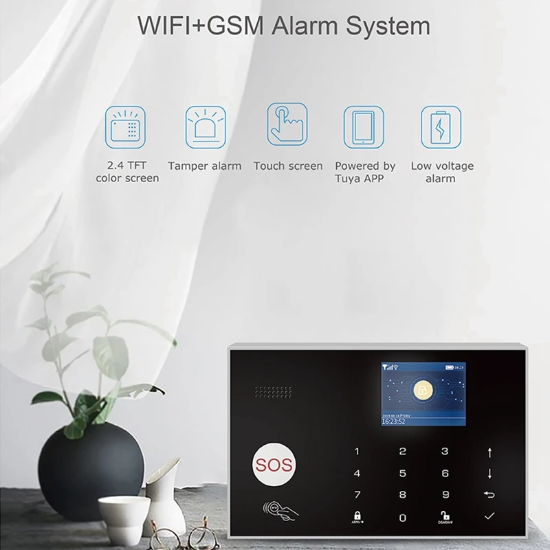 WiFi GSM домашняя система охранной сигнализации Tuya умный Комплект с 43 Гц