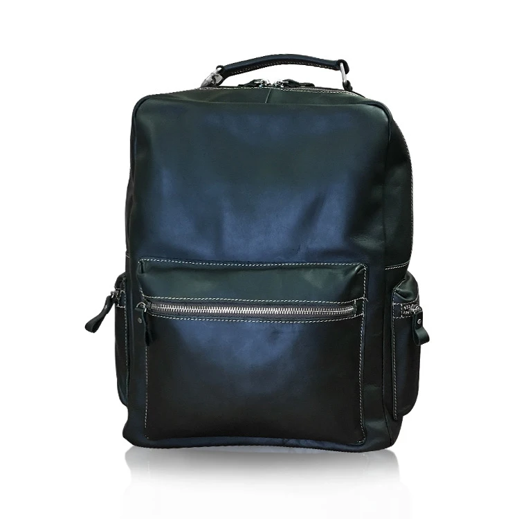 

100% Cow Genuine Leather Men Backpacks Vintage Real Natural Leather Student Backpack Boy Luxury Brand Large Computer Laptop Bag