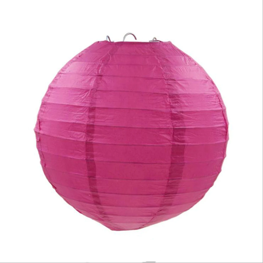 Purple red 20/24 дюймов Круглые Китайские бумажные фонарики украшения для свадьбы и дня рождения подарок ремесло DIY Lampion Висячие шары вечерние принадлежности - Цвет: Purple red
