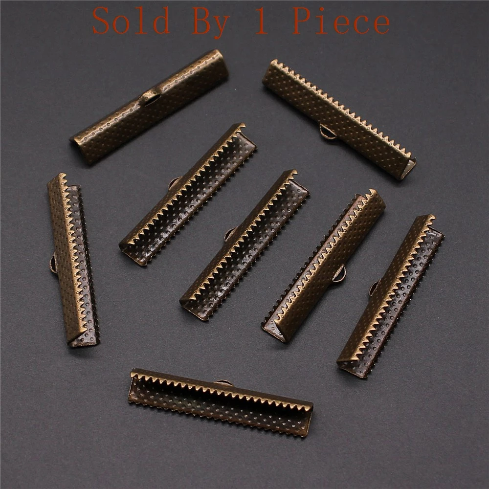 1pcs Cord Crimp End Beads Buckle Clasp Flat Cover Clasps Bracelet Connectors Findings Jewelry Accessories | Украшения и