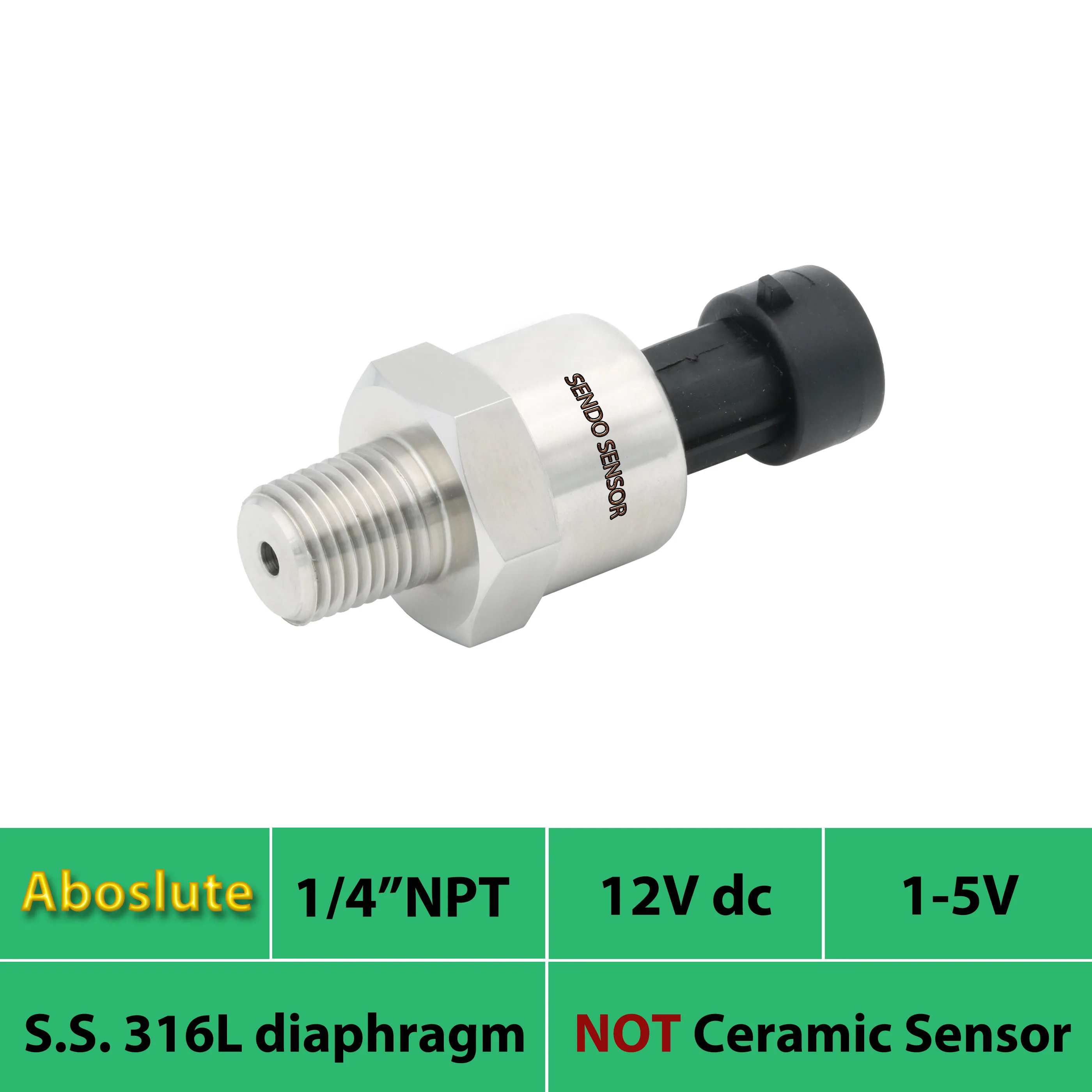 12V 24V DC input 1 5V amplified signal pressure transducer 15 30 50 psia 1.6 4 6 bar 1.0 2.5 mpa AISI 316L diaphragm | Инструменты