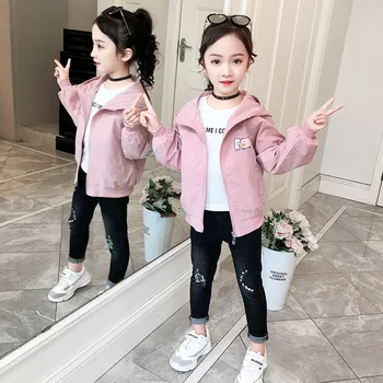 

Girls' coats, children's foreign style, spring clothes, little girls, fashionable spring and autumn tide