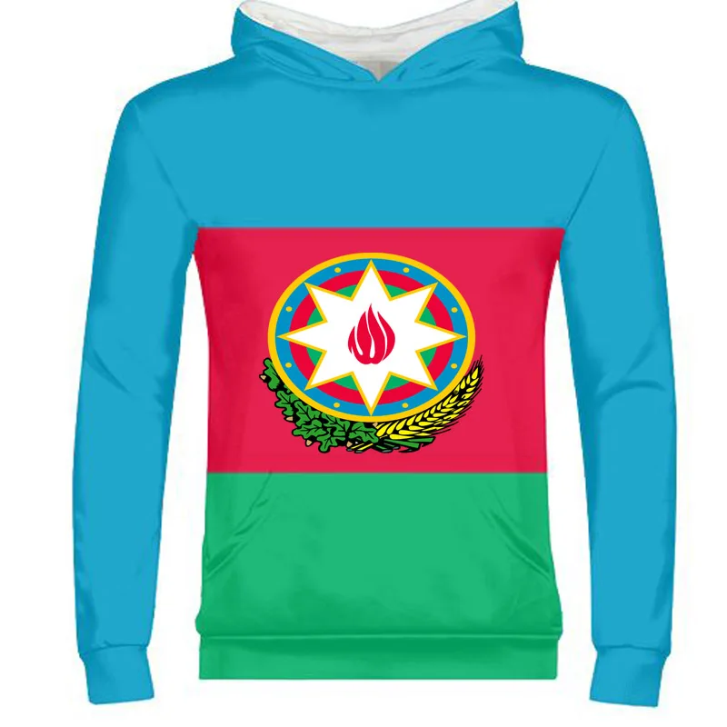 Мужская Молодежная футболка на заказ с изображением флага и цифрами, свитер на молнии в стране АЗ, одежда для мальчиков - Цвет: 1004