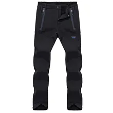 Осень Зима теплые флисовые брюки верхняя одежда мужские повседневные брюки карго бархатная подкладка быстросохнущие военные брюки ветрозащитная мужская одежда