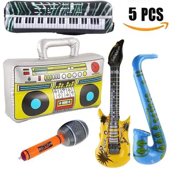 

Fancy Instrument Inflatable Toys Guitar Microphone Radio Inflatable Keyboard Drum Children Carnival Party Decoration