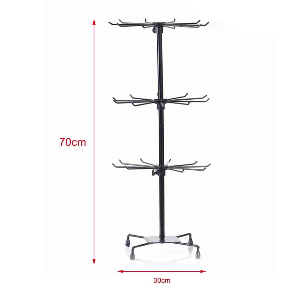  Display Stand 3 Tiers Counter Rack Metal Jewelry Earring Necklace Ring Show Holder Display Rack 70 