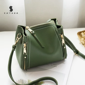 

Small Mini Bucket Women Messenger Bags With Long Strap Designer Crossbody Bags Green Shoulder Bags Female Fashion Wild