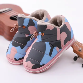 

Children's Boots camouflage children's shoes with cotton warm indoor cotton shoes for boys and girls comfortable ski boots