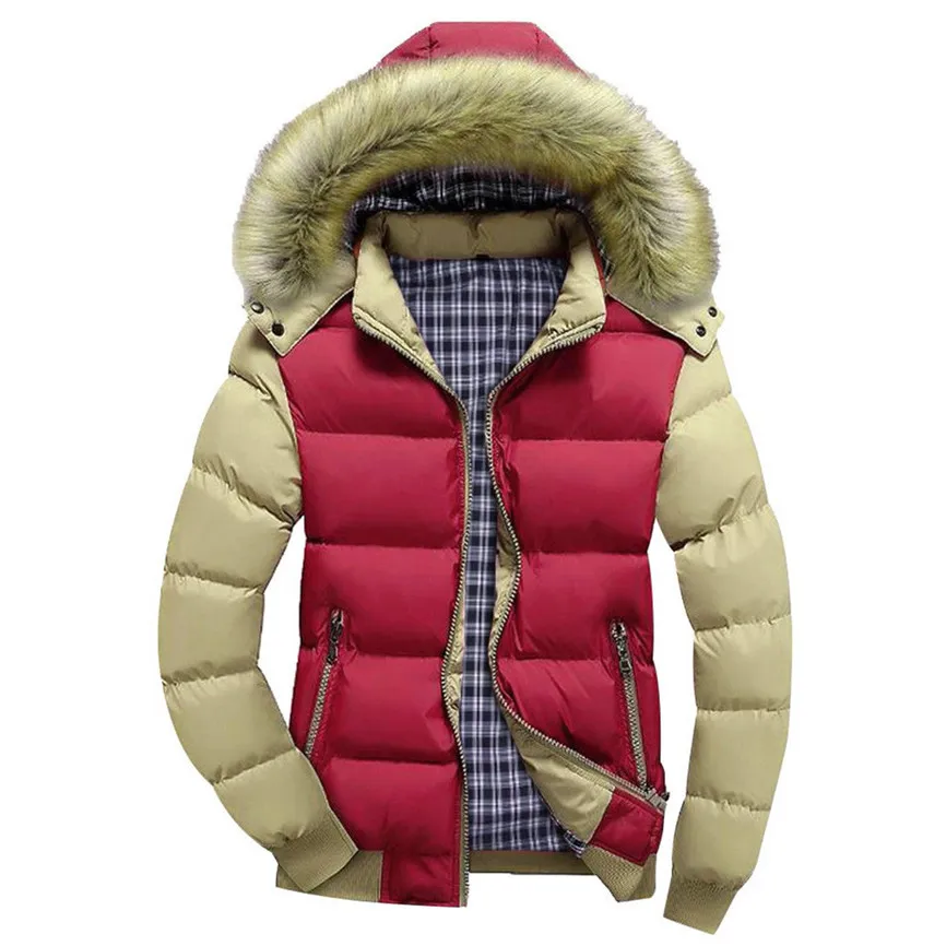 Brand New Winter Jacket Men Warm Down Jacket Fashion Brand With Fur Hood Hat Men Outwear Coat Casual Thick Mens 4XL