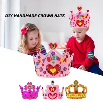 

DIY Craft EVA Creative Crown Hat Cultivate Confidence Exercise Baby Thinking Judgment Ability Kindergarten Art Party Decor Gift