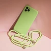 Original Liquid Silicone Cases For iPhone 11 Pro XS Max X XR SE 2022 8 7 Plus 6 6S Soft Candy Cover+Crossbody Lanyard Neck Strap ► Photo 3/6