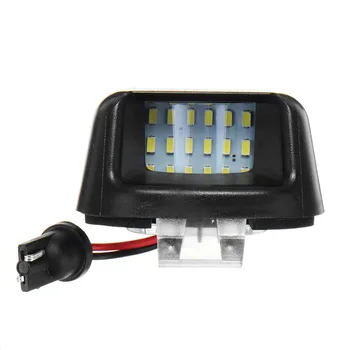 

2pcs Pickup LED License Plate White Light 3W For Navara D40 2005~2018 Frontier