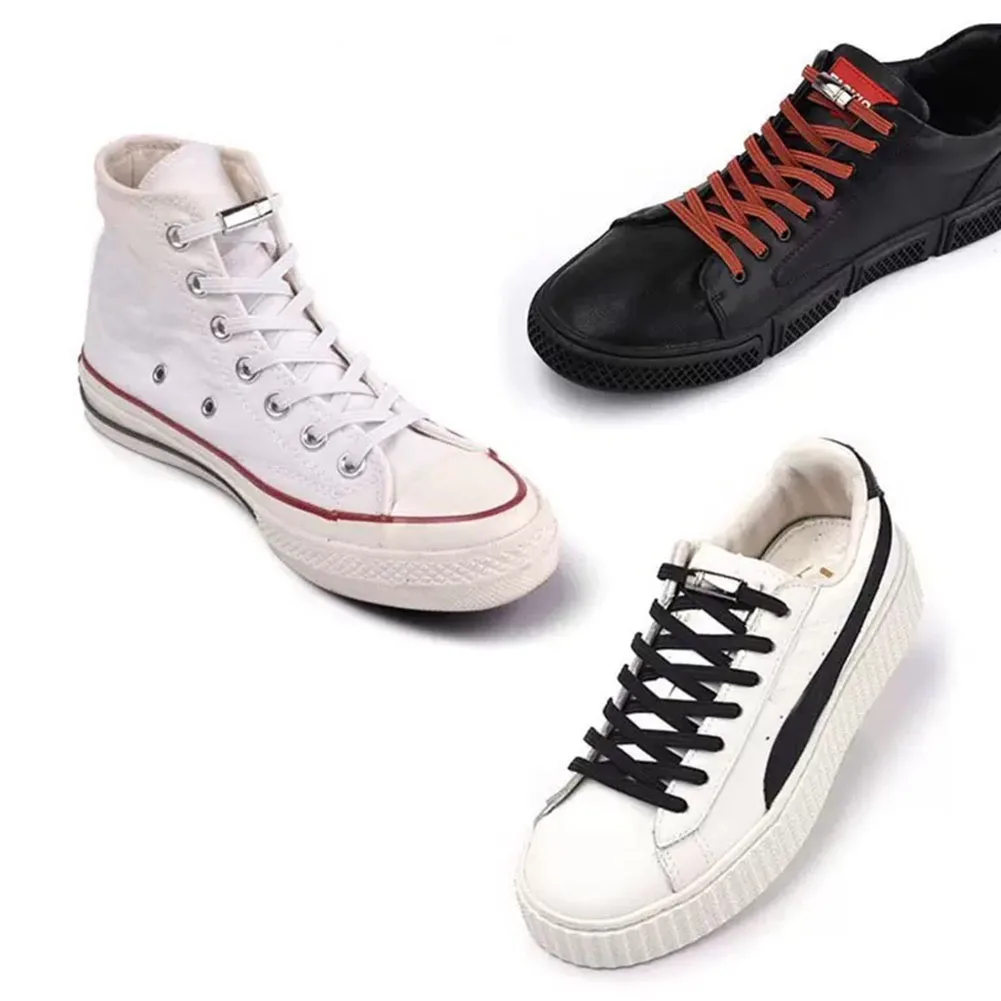 1 пара, модные магнитные шнурки, эластичные шнурки для обуви, для детей и взрослых, унисекс, плоские кроссовки, шнурки, шнурки для быстрой носки
