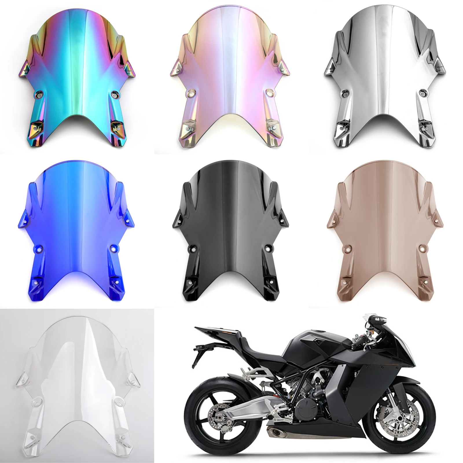 Artudatech ABS мотоцикл двойной пузырь ветровое стекло для KTM 1190 RC8 2008- ветровой Щит двигателя запчасти
