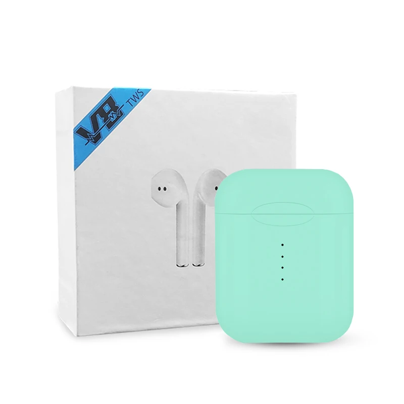 V8 TWS Bluetooth 5,0 беспроводные наушники сенсорные мини наушники с микрофоном для iPhone 6S X 7 8 samsung S6 S8 Xiaomi huawei LG - Цвет: Зеленый