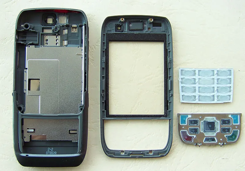 Новый чехол с полным корпусом и клавиатурой для Nokia E66 белый серый сменный