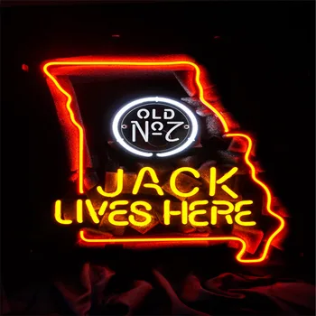 

Custom JACK LIVES HERE Glass Neon Light Sign Beer Bar