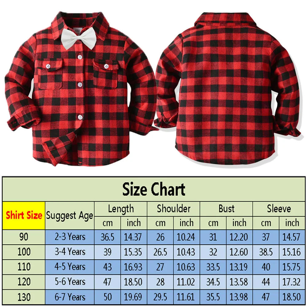 Классическая клетчатая рубашка для маленьких мальчиков повседневная хлопковая блуза на пуговицах с длинными рукавами осенне-зимние топы, теплая Повседневная одежда для детей возрастом от 2 до 7 лет