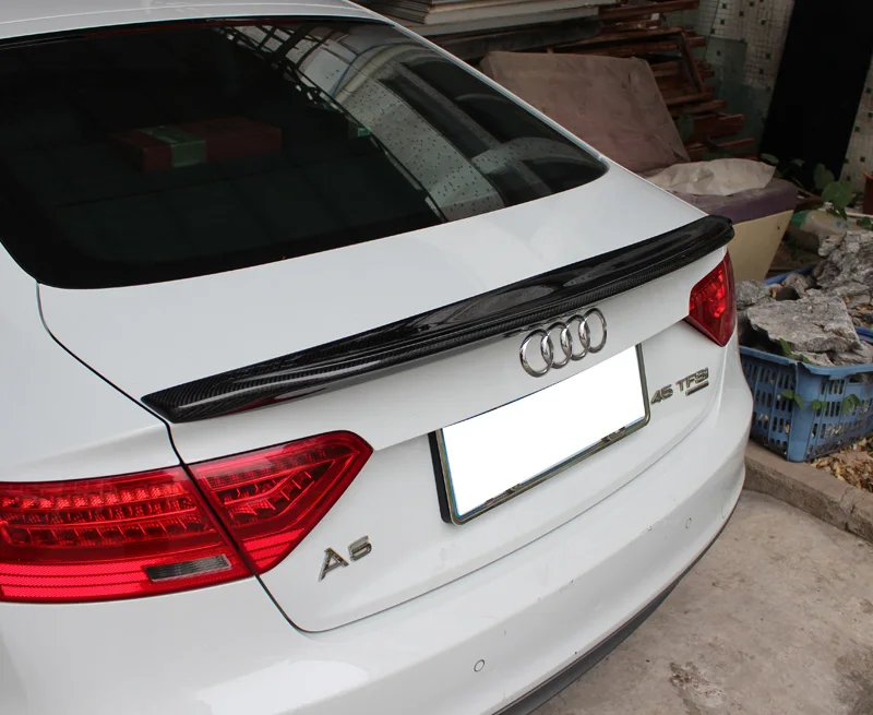 Карбоновое волокно задний спойлер багажника крыло для 2009- Audi A5 седан 2010 2011 2012 2013 C стиль