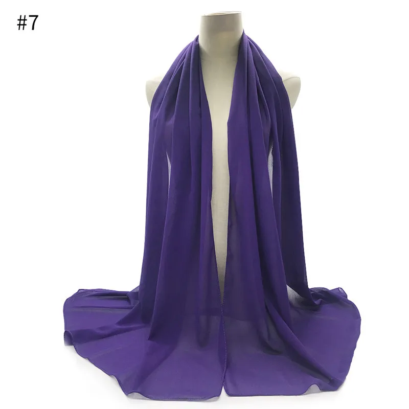 Для женщин с высоким разрезом, вечернее платье из шифона муслиновая пеленка для выпускного вечера вечерние платье палантин свадебное для невесты подружки невесты аксессуар в виде шарфа 13 Другое Цвета - Цвет: 7 Purple