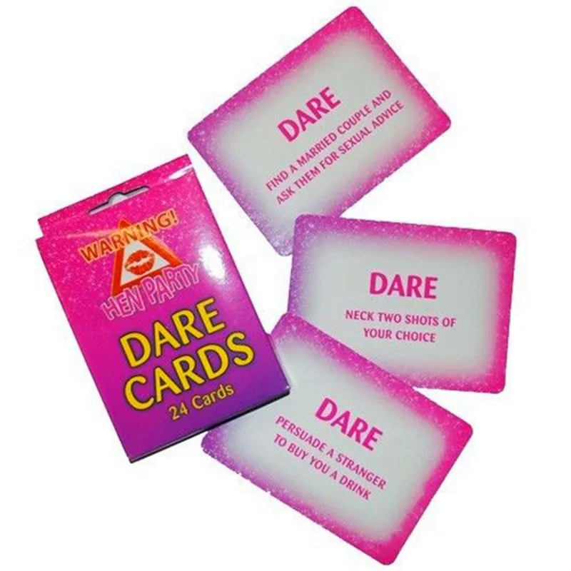 24pcs Hen Party Girl Out Night Gathering Games Bachelorette Gathering Dare Card Adult Sex Stag Party Games Supplies HW85 (3)