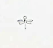 rhodium silver Eruifa 13*12 мм блестящая красивая стрекоза 20 шт в пакете цинковый сплав DIY Подвески Ювелирные изделия ручной работы DIY 2 цвета - Окраска металла: rhodium silver