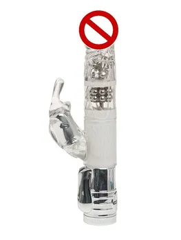 

Transparent vibrating massager-rotator ULTRA 7 PLEASURE RABBIT 25 cm