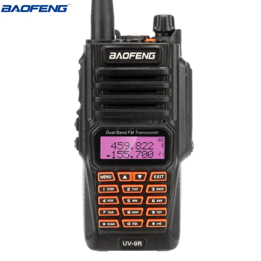 Baofeng UV-9R Водонепроницаемая рация IP67 5 Вт двухсторонняя радиостанция UHF VHF наружная Двухдиапазонная рация