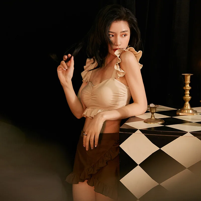 

2020 New Style Split Type Swimsuit Women's Fairy Style INS Wind South Korea Sexy Backless Slimming Hot Springs Sexy Swimwear