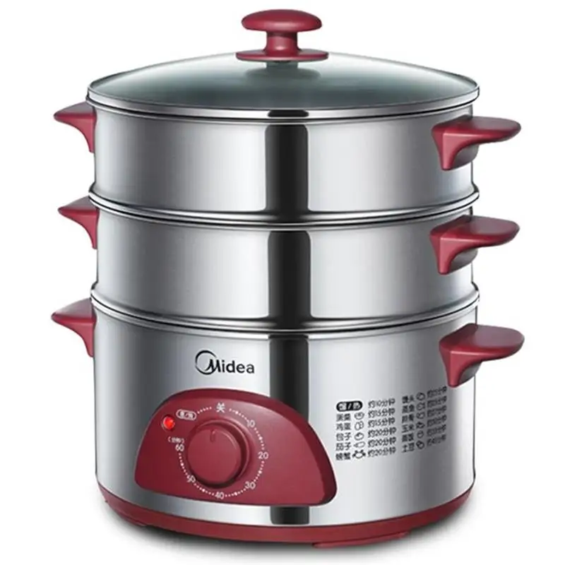7.5L Cooking Steamer pot Utensil stainless steel food 3 layer Pot 26CM Steamed Food | Дом и сад