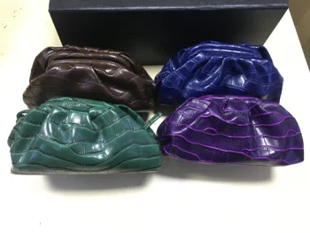 

Luxury 2020 New Design Women Leather Clutch Bag Soft Purse Shoulder Bag Crocodile Crossbody Evening Party Bag