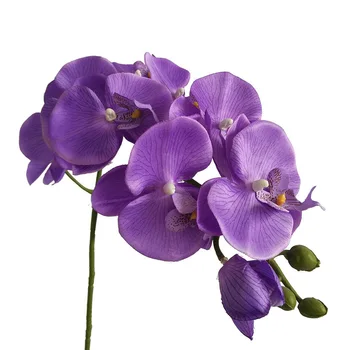 

Butterfly Orchid Imitation Flowers Zhigan 11 Head Artificial Flower Decoration Preserved Fresh Flower Decoration Handmade Silk F