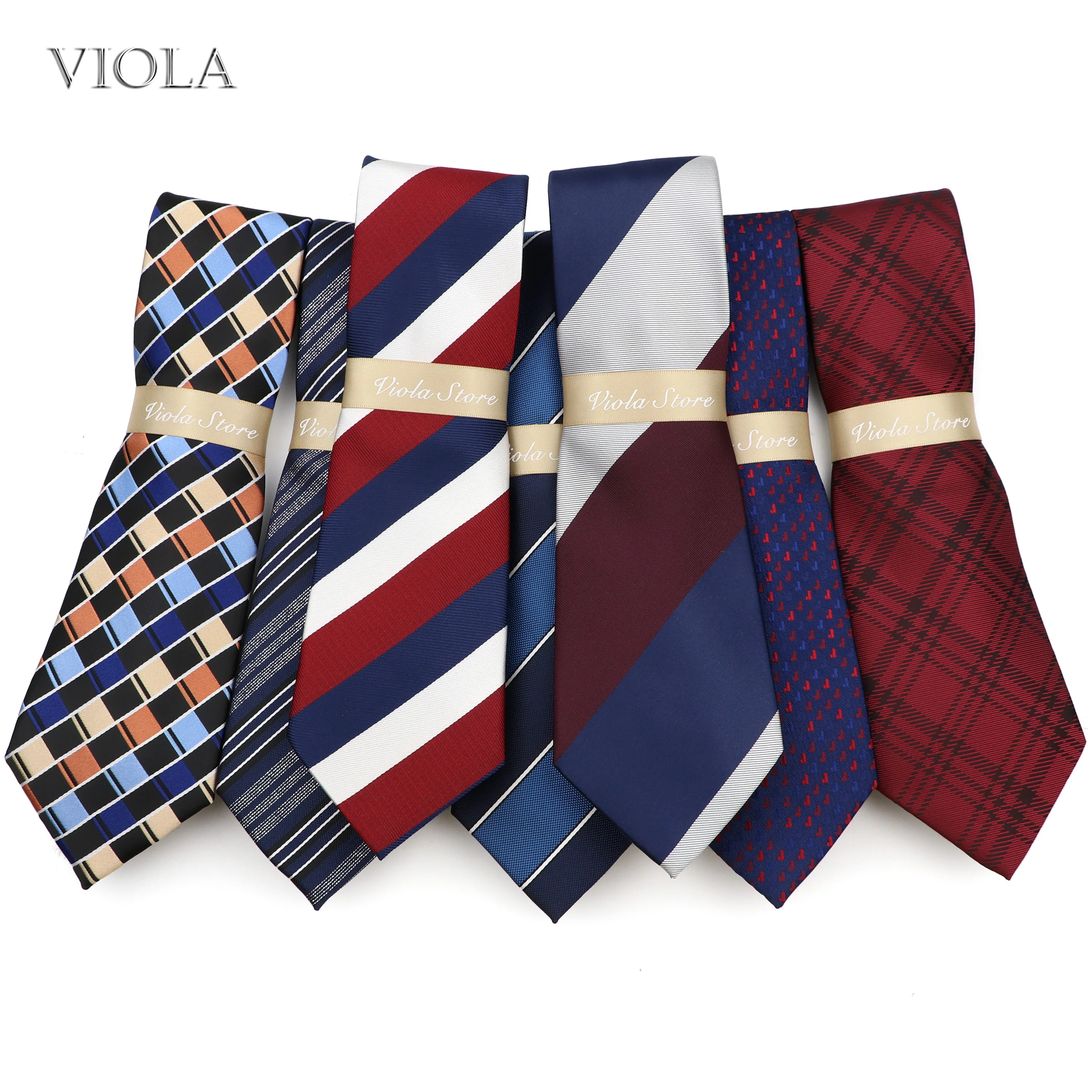 Fashion Plaid Striped 8cm Polyester Necktie Men Suit Formal Classic Tie Office Business Tuxedo Shirt Cravat Gift Male Accessory