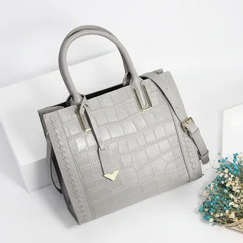 

2020 New Women's Leather Bags Full-Grain Leather Ladies Handbag Simple Fashion Shoulder/Crossbody Bag a Generation of Fat