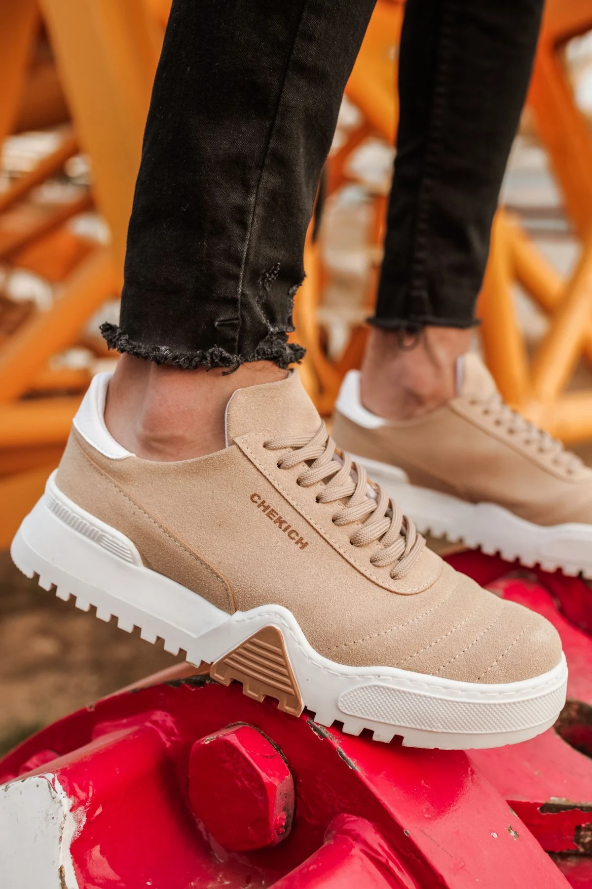 beige casual shoes