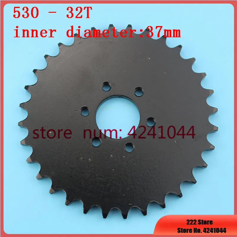 

Free shipping ATV 530 32T tooth 37mm Chain Sprocket Fit China 150CC 200CC 250CC Go Kart Buggy Quad Bike Scooter Motorcycle Parts