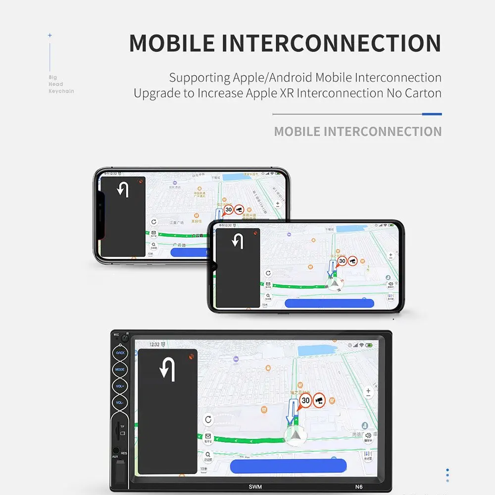 Автомобильный мультимедийный плеер gps навигация с картой 7 дюймов HD сенсорный экран Bluetooth радио MP5 плеер радио