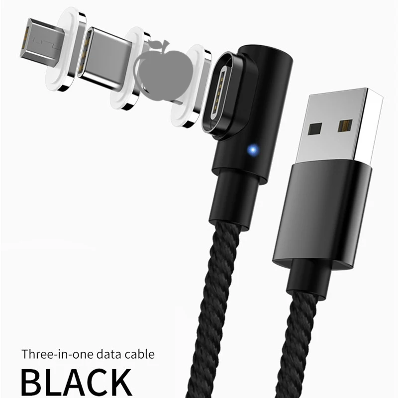 3а L-line Магнитный Быстрый usb-кабель для iPhone samsung S10 type C Магнитный зарядный кабель для передачи данных Micro USB кабель мобильного телефона Кабели
