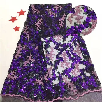 

2019 Embroidered Nigerian Laces Fabric African Wedding Lace Fabric Bridal High Quality French Tulle Lace Fabric For Party