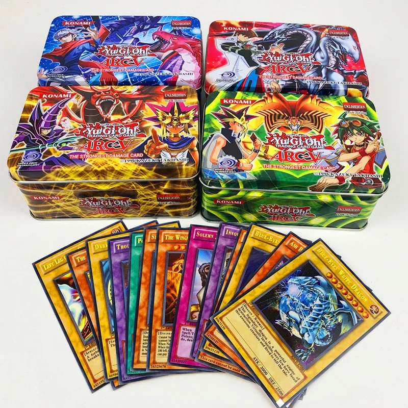 

45pcs/set Yu Gi Oh Game Cards Classic YuGiOh Game English Cards Carton Collection cards with flash card and metal tin box toys