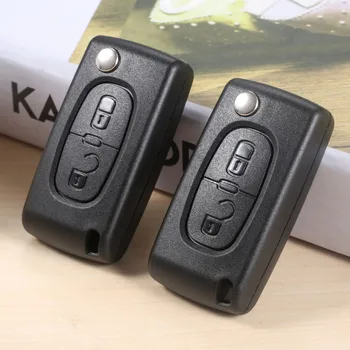

2Pcs Remote Car Key CE0523 Flip 433mhz ID46 PCF7941 VA2 2 Buttons Middle Trunk For Peugeot Key 307 Citroen C2 C3 C4 C5