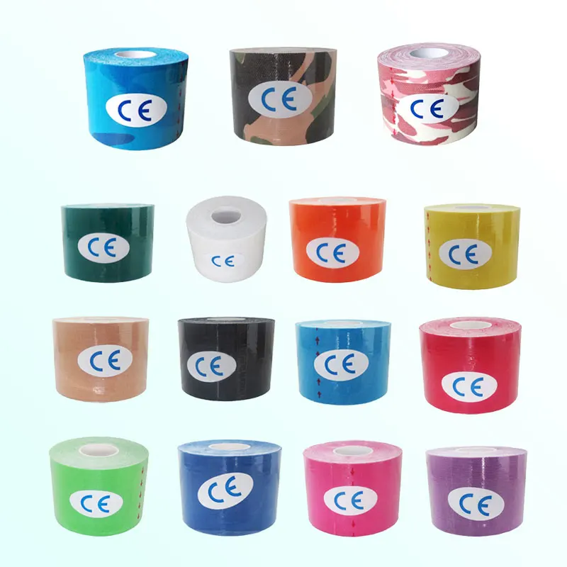 Клейкая мышечная кинезиологическая лента терапия наклейки хлопок 3.8см5м