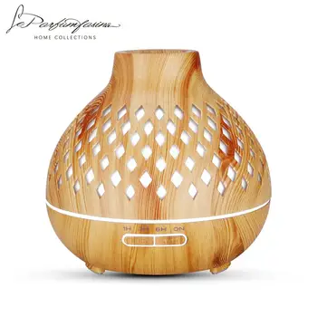 

NMT 232 New Wood Grain Humidifier Ultrasonic Aromatherapy Essential Oil WIth 7 LED Light have wifi and remote control version