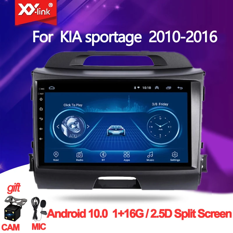 

Android 10.0 for KIA sportage 2010 - 2016 Car Radio multimedia player autoradio video GPS Navi audio stero WiFi mic no 2 din