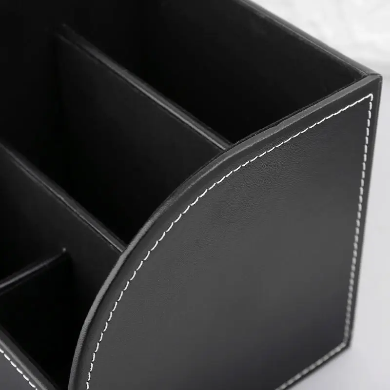 

7 7 Storage Compartments Multifunctional Leather Office Desktop Organizer Business Card Pen Pencil Mobile Phone Holder Storage